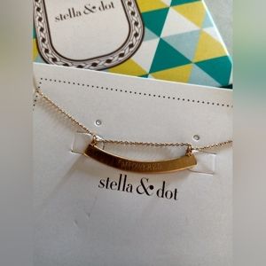 🆕 Stella & Dot 'Empowered' Engraved Arc Necklace